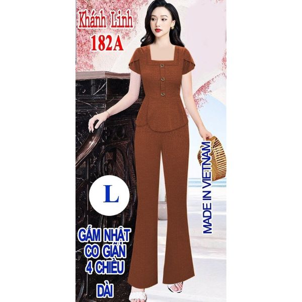 Đồ Nữ Quần Dài ống Bas Vải Gấm Nhật ( M 182a)