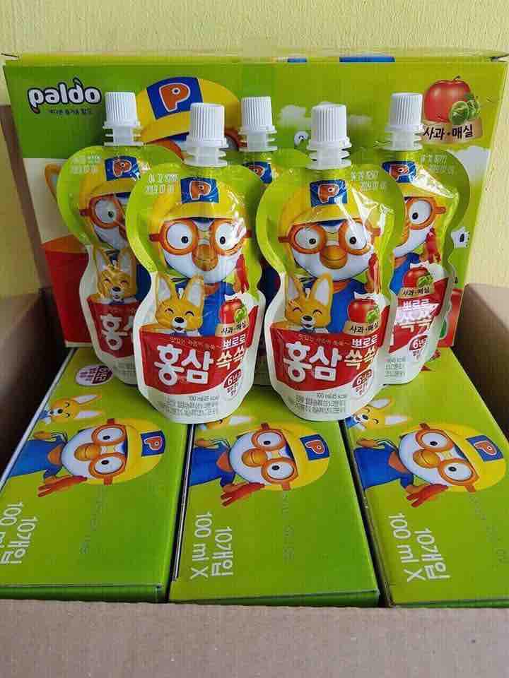 Combo 10 túi hồng sâm hoa quả paldo hàn quốc đủ vị cho bé