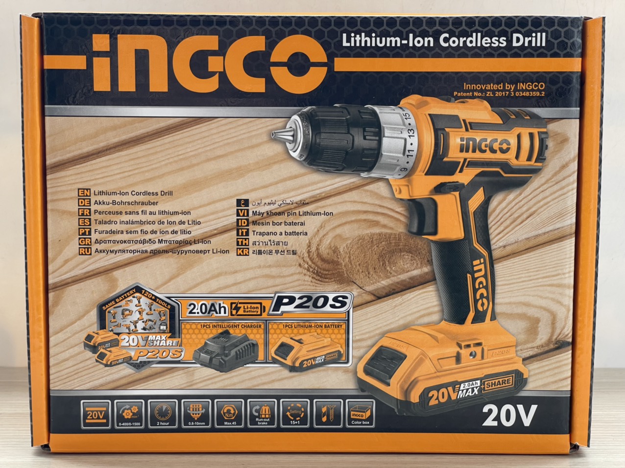 [HCM]Máy khoan vặn vít dùng pin Ingco 20V CDLI20024 ( kèm pin 1 và sạc )
