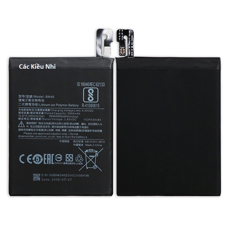Pin điện thoại xiaomi redmi note 6 pro bn48