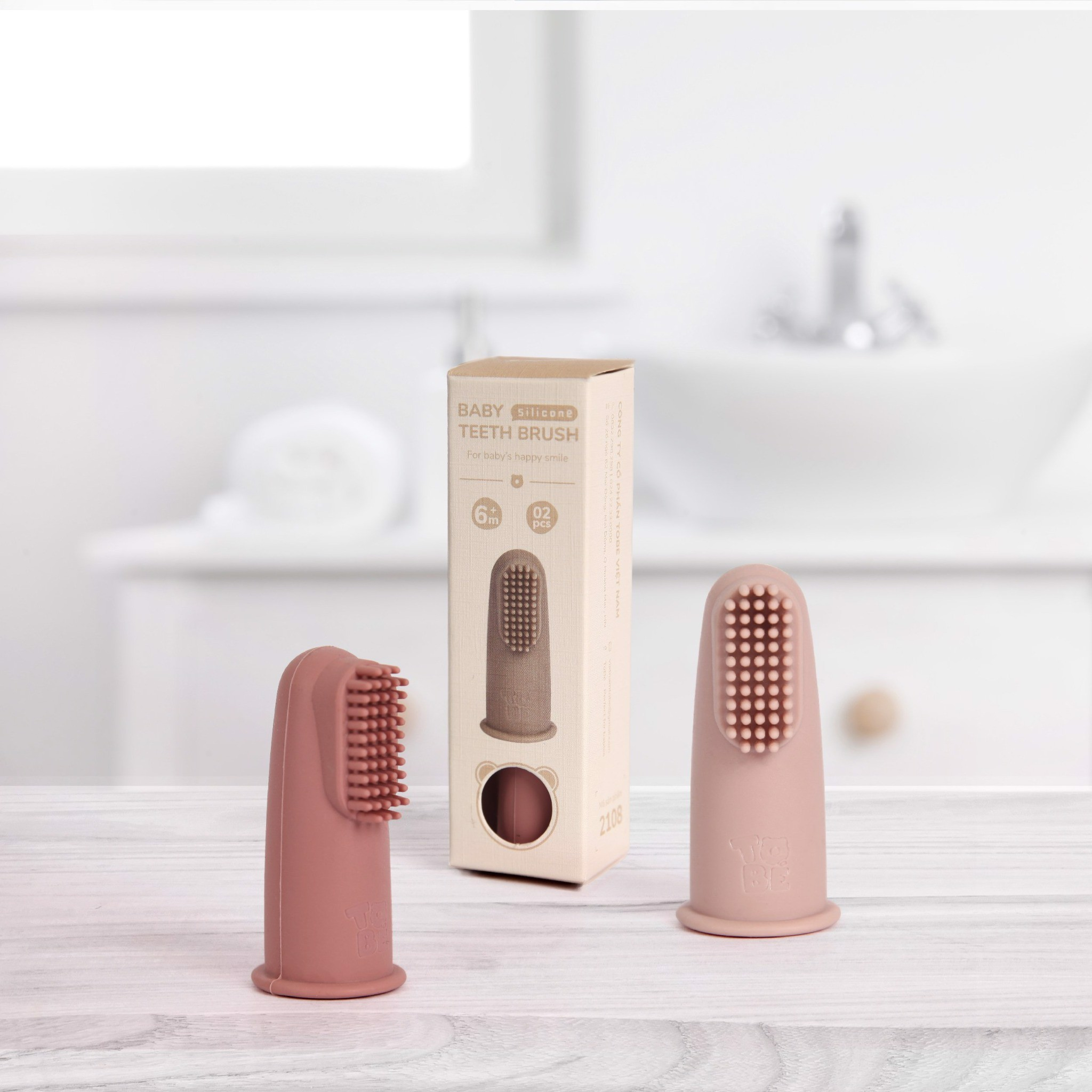 BÀN CHẢI NGÓN TAY RƠ LƯỠI SILICONE TOBÉ
