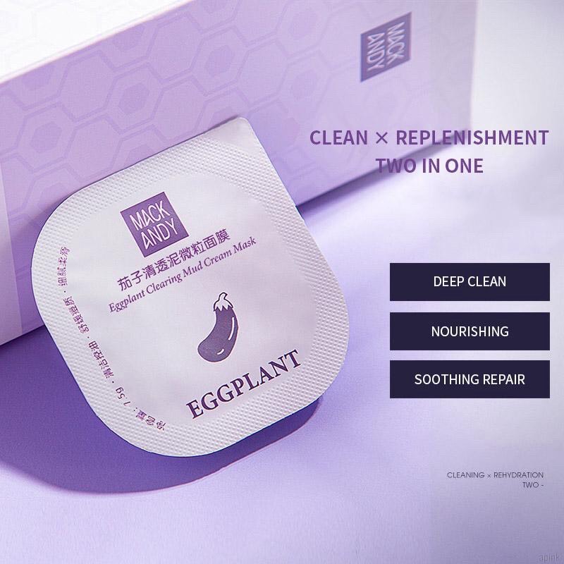 8 Hộp Mặt Nạ Bùn Cà Tím 75ml