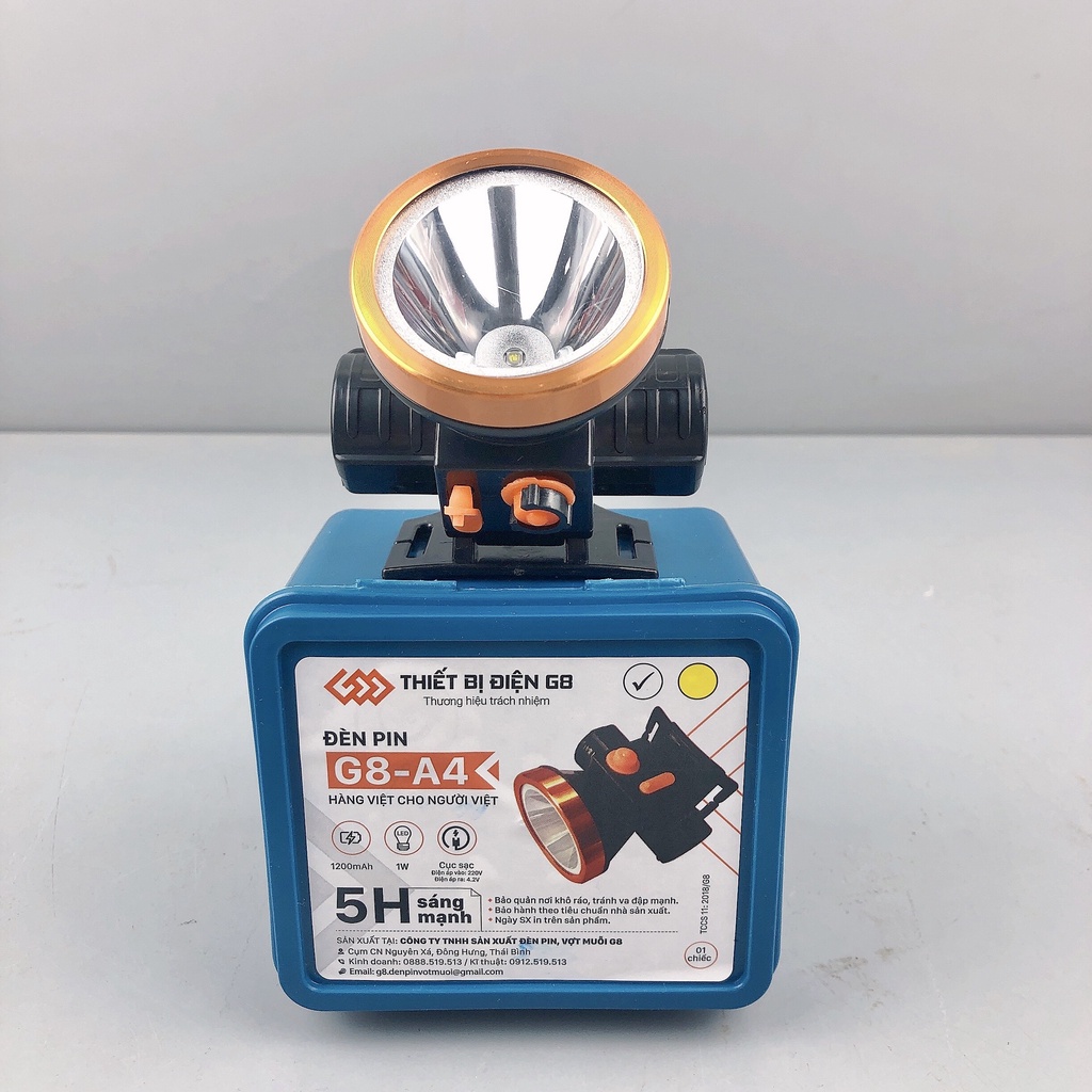Đèn pin đội đầu  A4-G8 nhỏ gọn siêu sáng