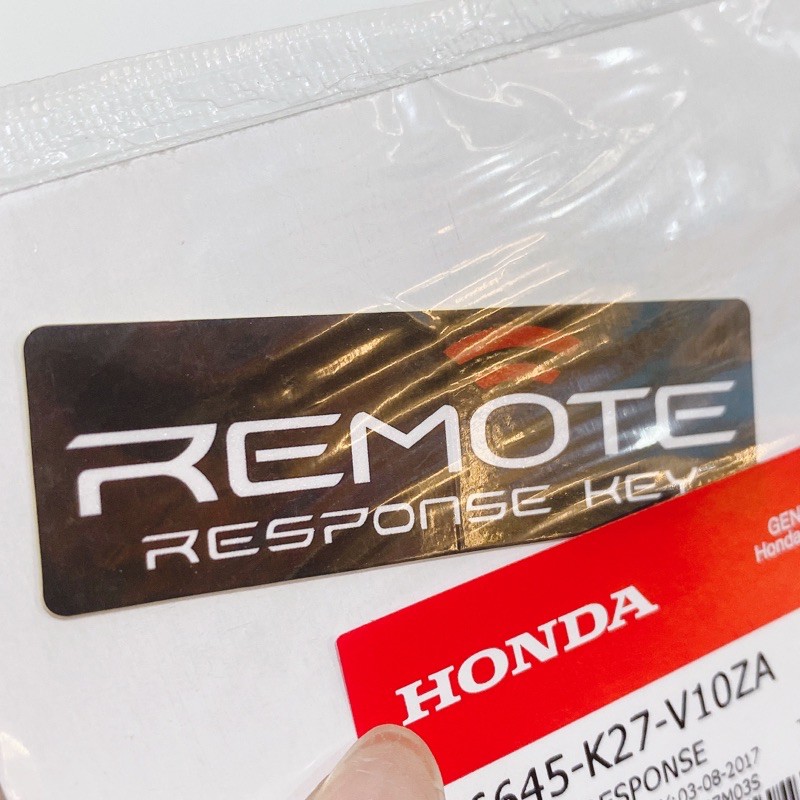 Decal tem chữ REMOTE Response key Chính hãng Honda