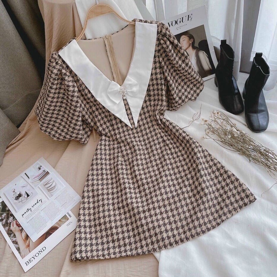 [Mẫu Mới]Đầm Nữ Cánh Trắng Chất Liệu Lụa Kate Cao Cấp Thời Trang SUNI