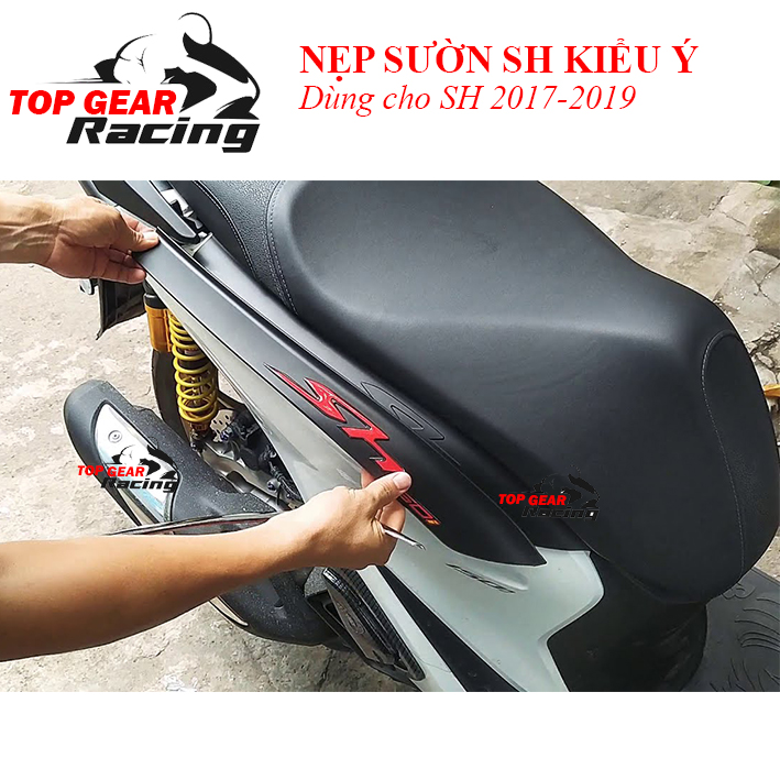 Nẹp Sườn, Nẹp Hông SH 2017- 2020 Kiểu Ý Đen Nhám 