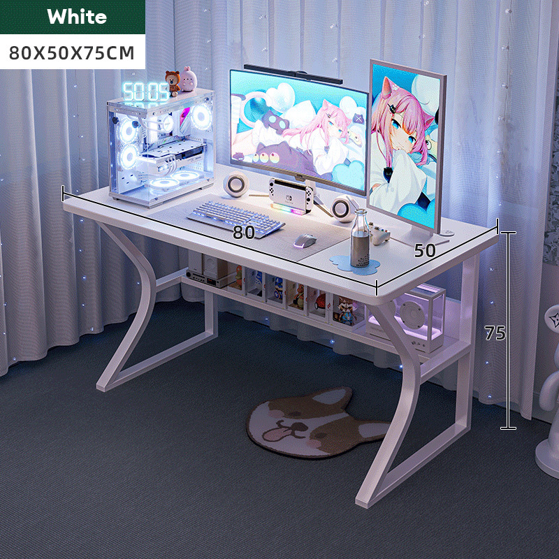 White gaming table computer desk desktop home desk chair set simple bedroom desk study writing desk