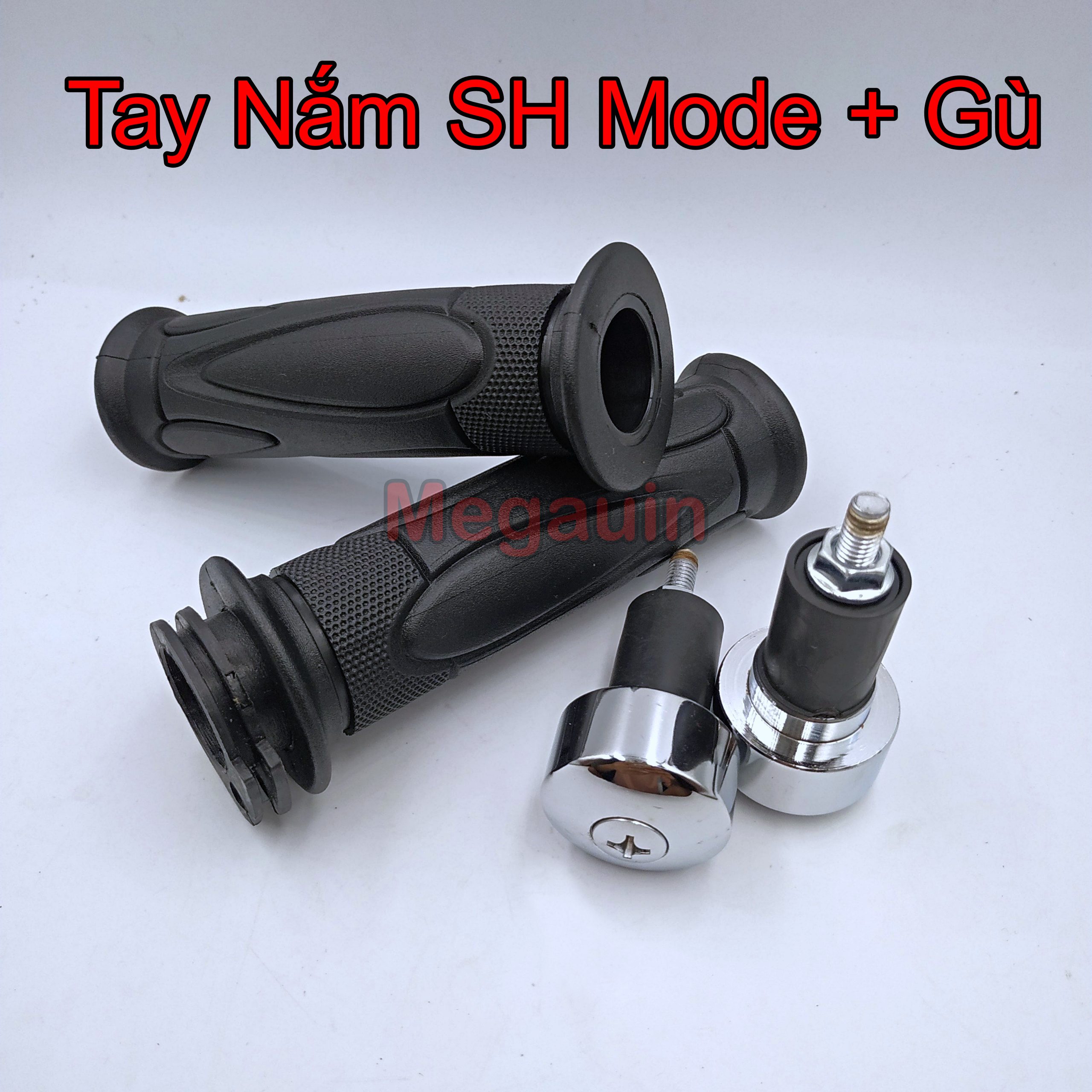 Tay nắm kiểu Sh Mode + gù inox gắn Wave, nhiều dòng xe