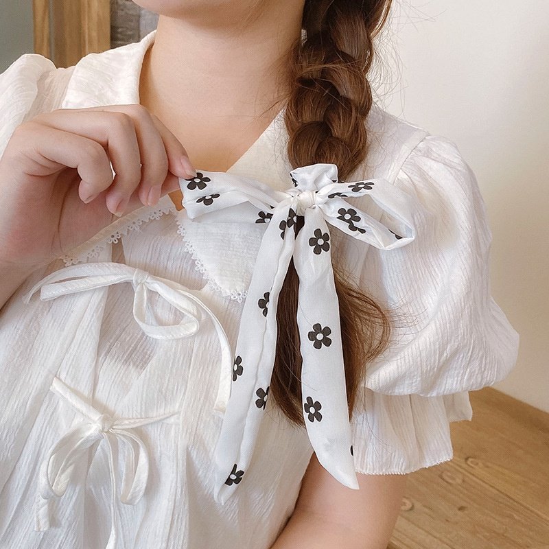 Dây chun buộc tóc Scrunchies nơ dài