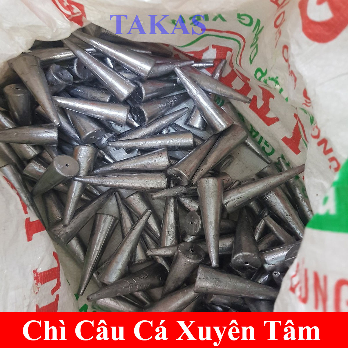 Chì Câu Cá Xuyên Tâm đủ size