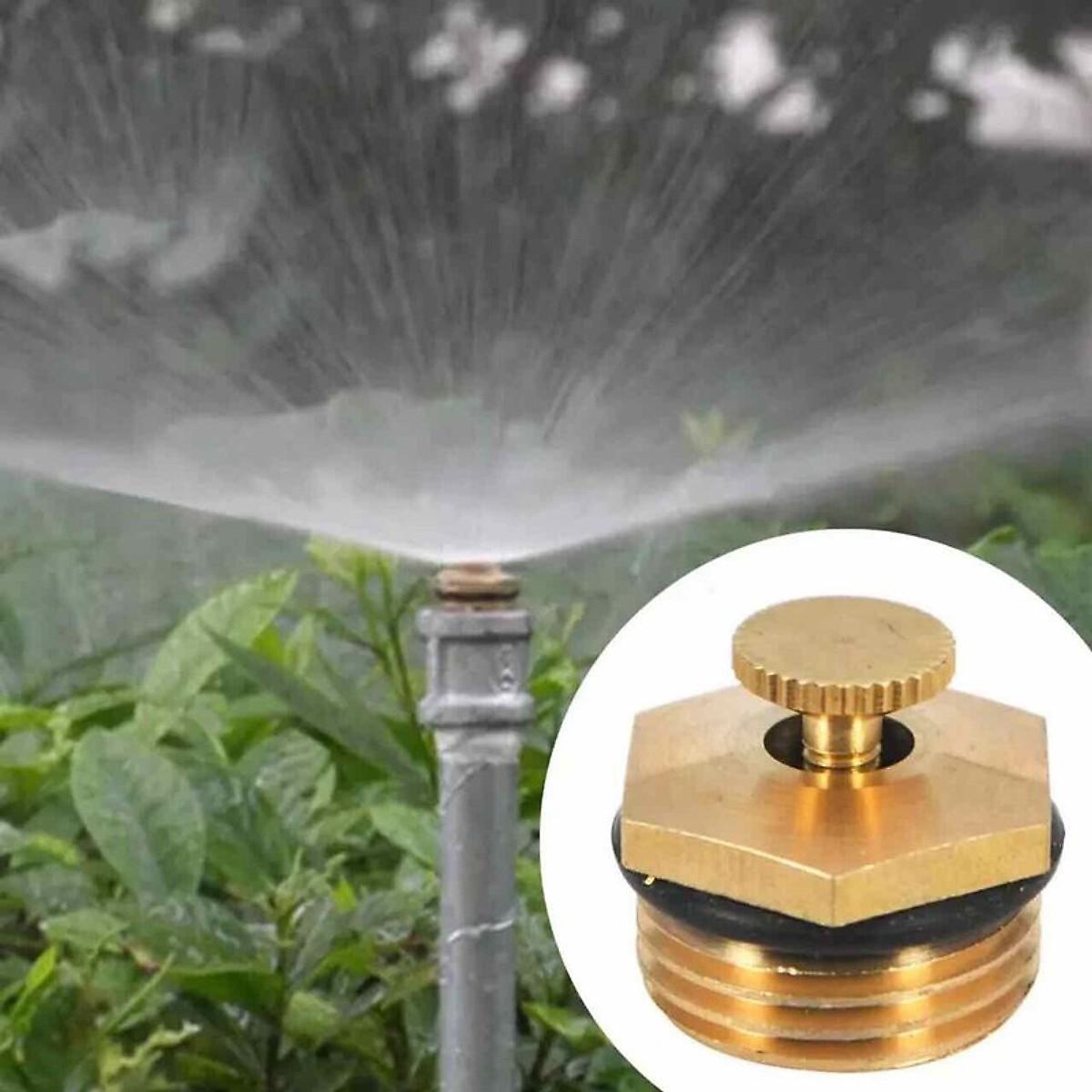 10 Béc Tưới Cây Phun Nước Chỉnh Lưu Lượng Bằng Đồng Ren 21