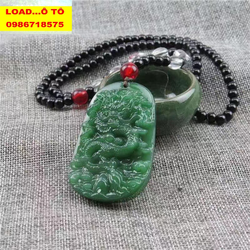 Ngọc bội treo xe trang trí, ngọc lưu ly đẹp xuất sắc, may mắn tài lộc, mẫu 4