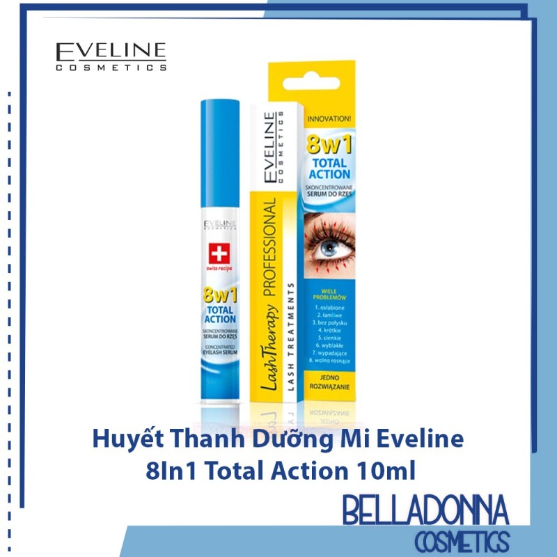 Huyết Thanh Dưỡng Mi Eveline 8In1 Total Action 10 ml