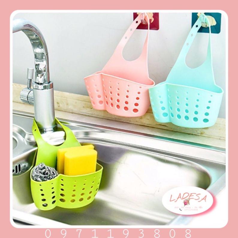 Giỏ treo silicone đựng đồ rửa bát cài vòi nước tiện lợi