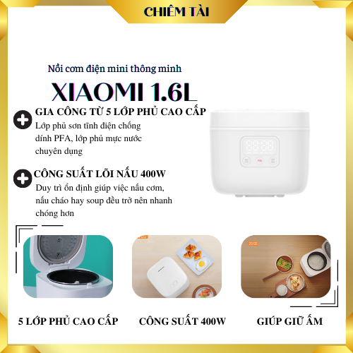 [HCM]Nồi cơm điện mini thông minh Xiaomi 1.6L