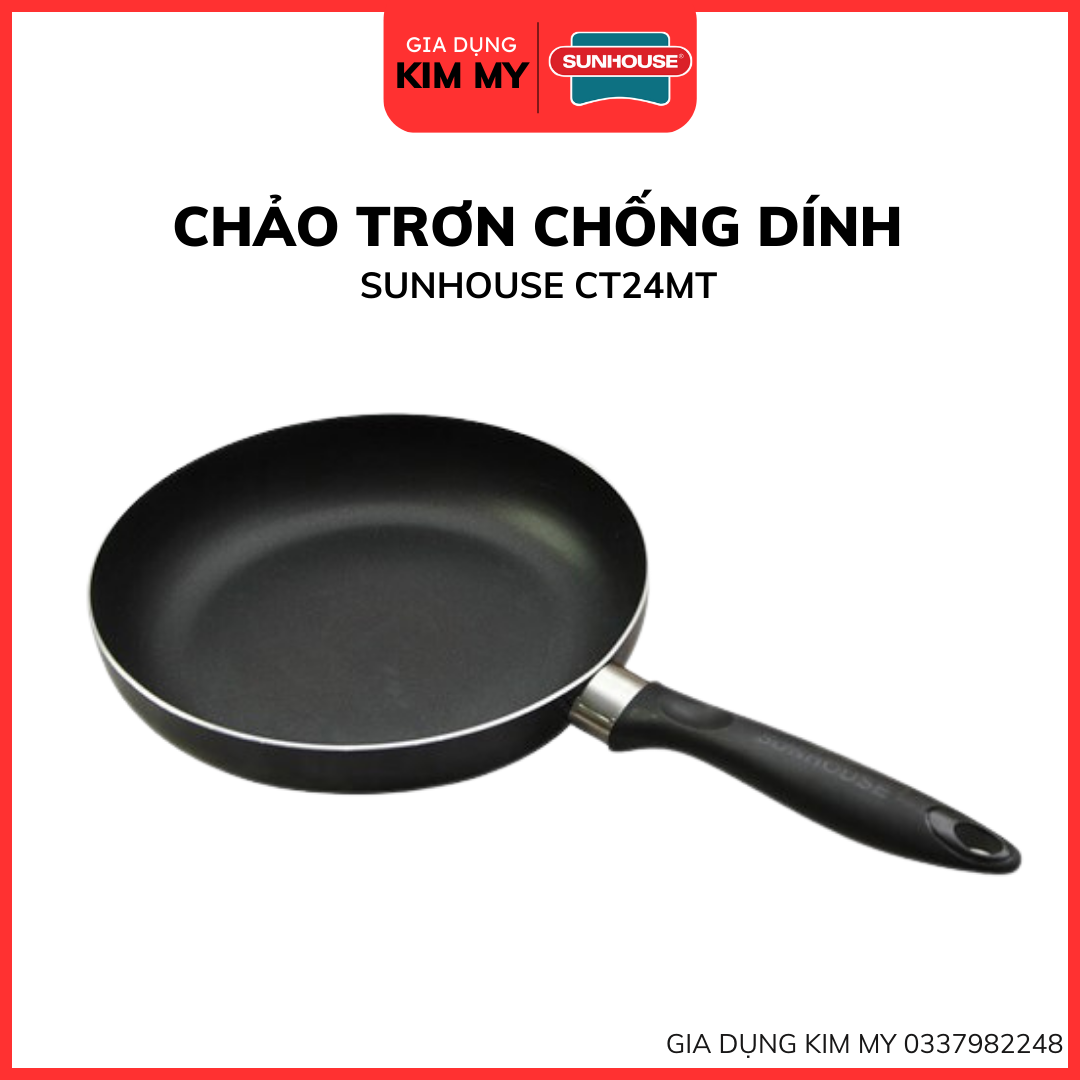 Chảo trơn chống dính sunhouse ct24mt