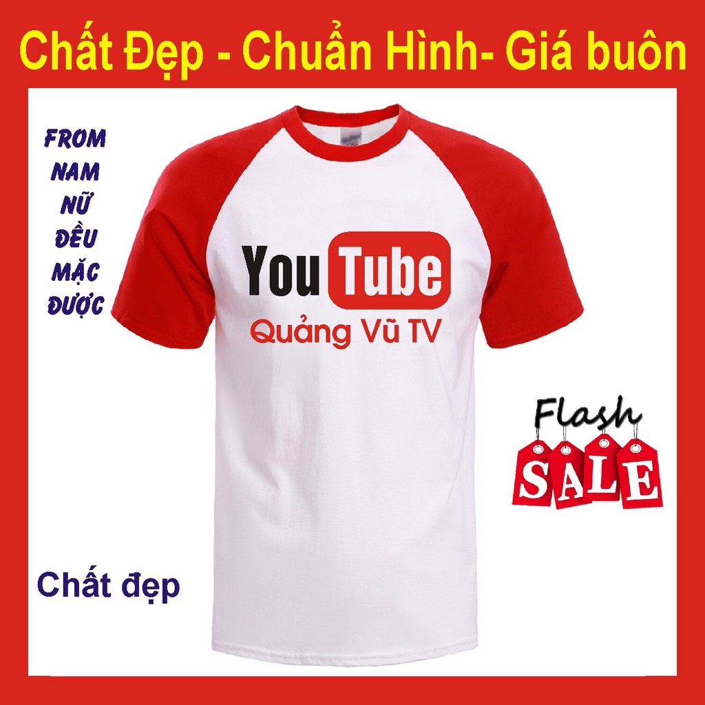 [Mã FAMAYMA giảm 10K đơn 50K] áo phông youtube hàng đẹp,in thêm tên riêng theo yêu cầu,thun, kênh