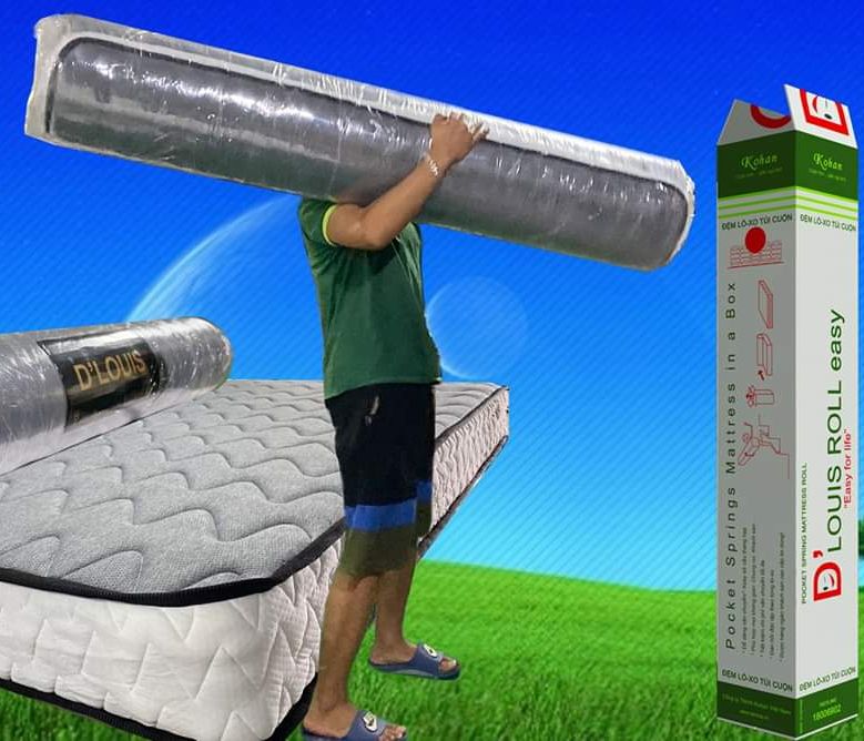 ĐỆM (NỆM) LÒ XO D'LOUIS ROLL EASY (cuộn gọn dể dàng)