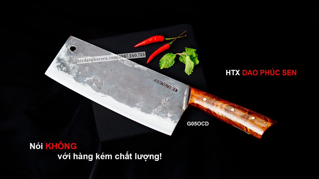 Dao phúc sen chặt gà cán ốp cẩm