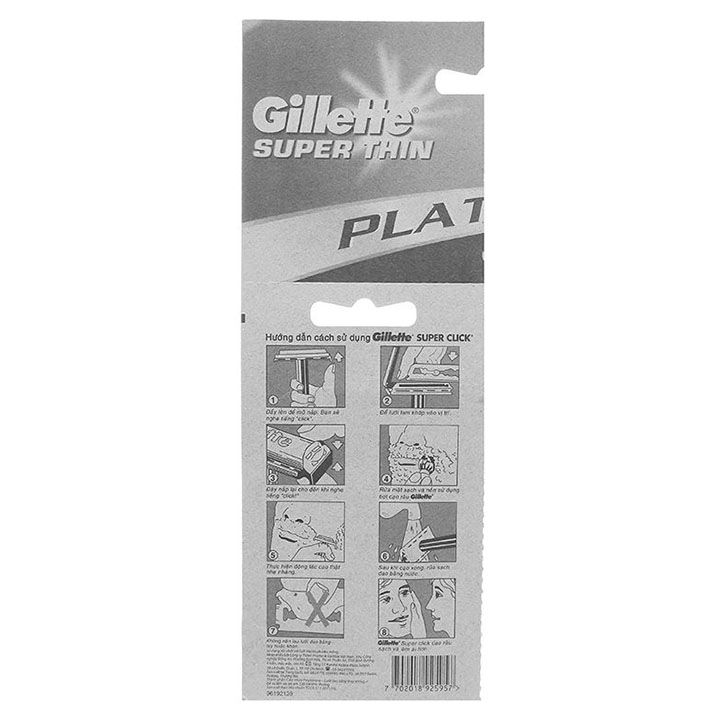 Dao cạo lưỡi lam Gillette Super Thin Click Er-80 - Vỉ 1 cái