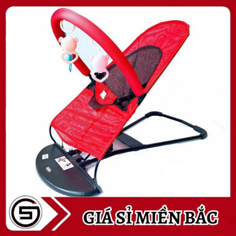 Ghế rung ghế nhún đa năng chân chữ A cho bé tặng kèm thú treo + gối đầu ( ghế+thanhđồ chơi+gối )