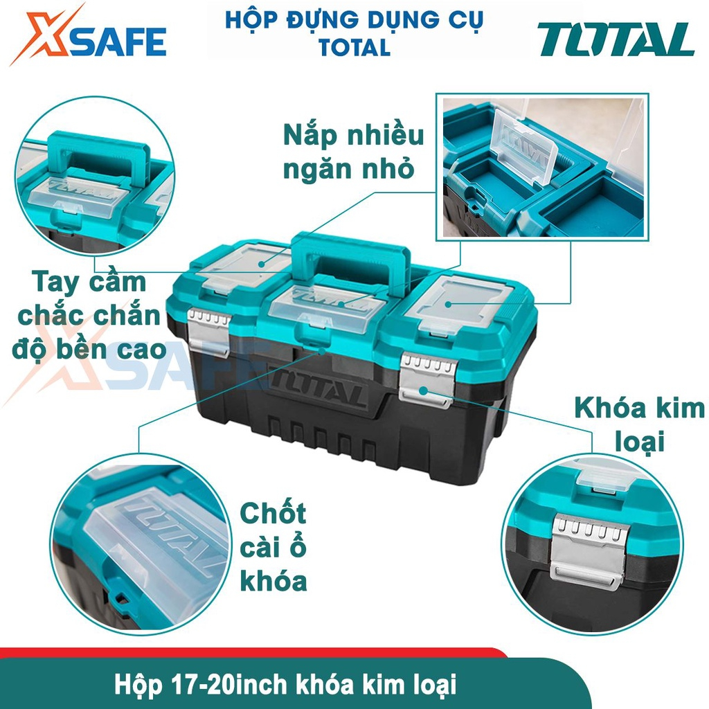 Multi-size 14-20 inch drop resistance crash-resistant tool barrel 1 main compartment, 6 additional compartments, drill tool box