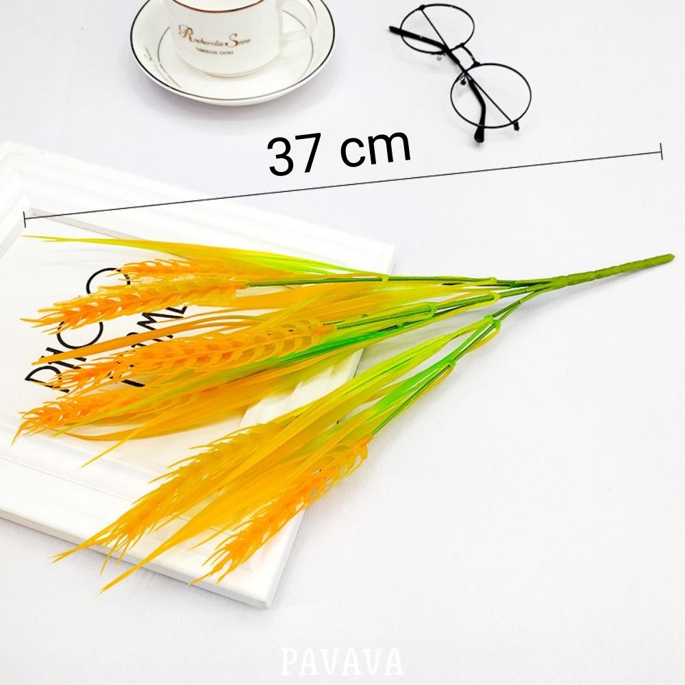 Cành lúa vàng trĩu bông PAVAVA size lớn-bông lúa giả decor trang trí tết