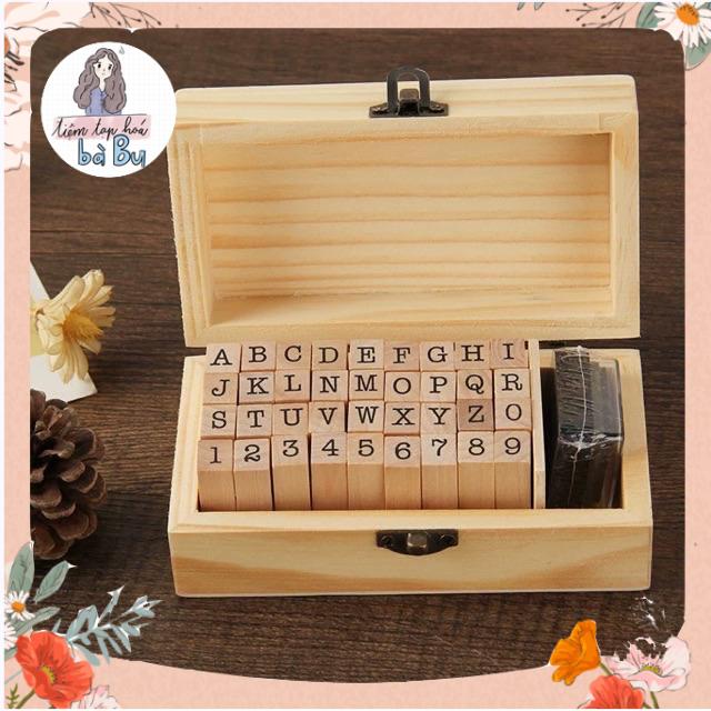 Bộ Dấu Gỗ Chữ Cái Và Số (Có Ảnh Thật)