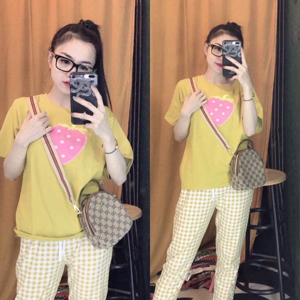 [HCM]SET BỘ THỜI TRANG THIÊU TRÁI DÂU SIÊU XINH