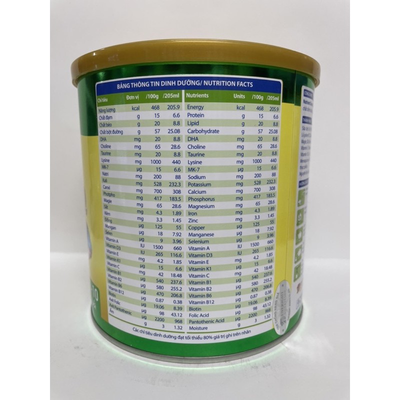 Sữa Nutrient Grow IQ, lon 800g date: 03/2025