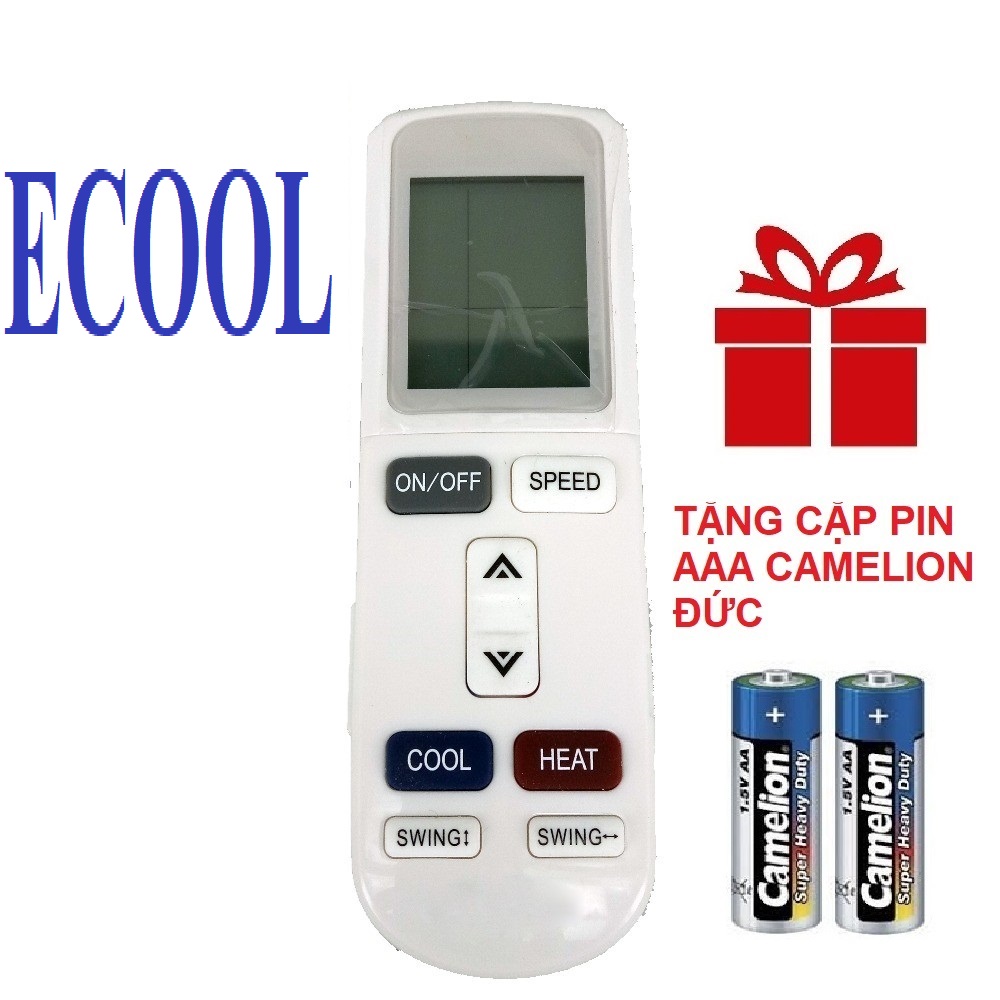 Remote điều khiển máy lạnh, máy điều hòa ecool mẫu 1