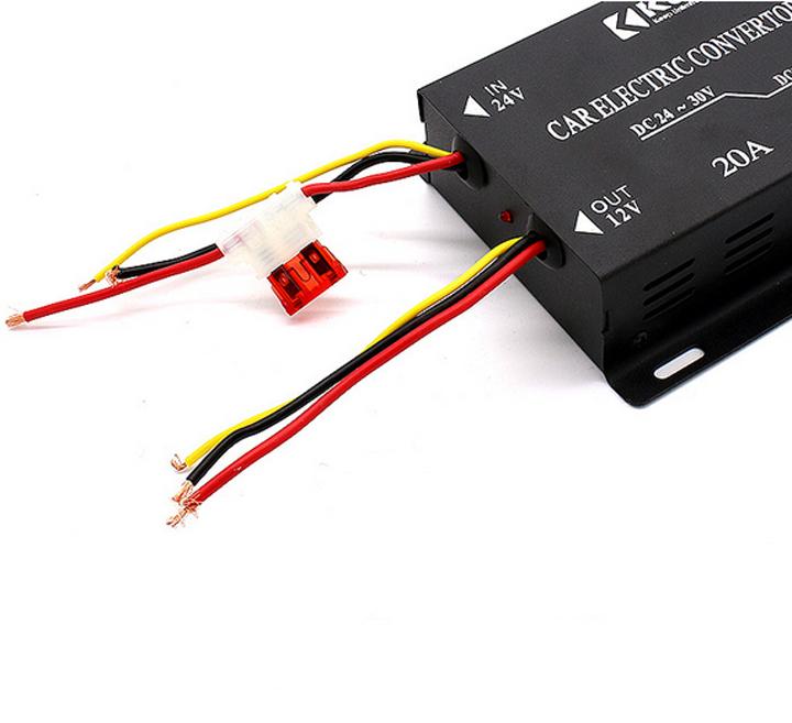 Bộ Đổi Nguồn DC 24V Sang DC 12V  Cho Ô Tô 20A