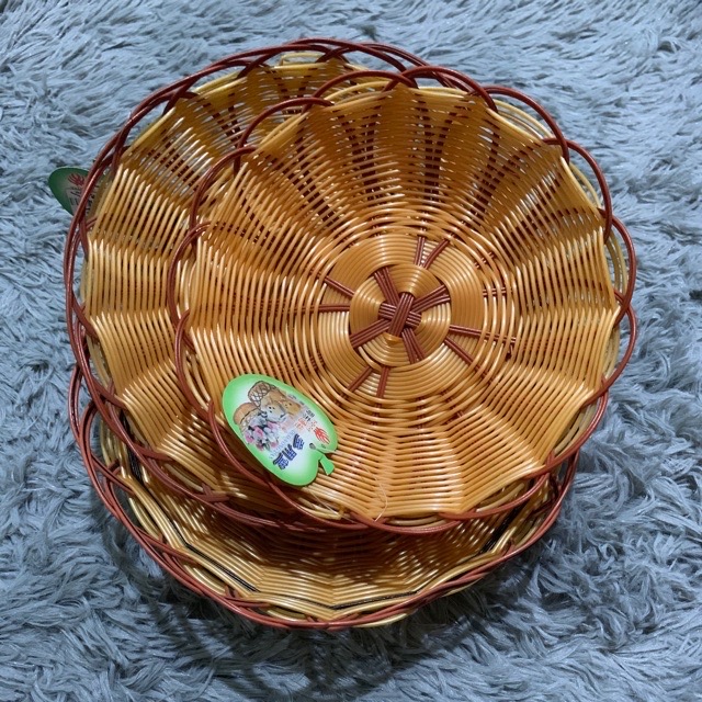 Rế Lót Nồi Đất Sâu Nhiều Size, Rổ Nhựa Đan Giả Mây Lót Siêu Tiện Lợi MTA-MART2