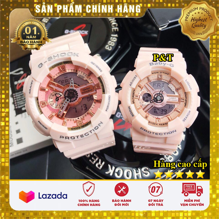 Đồng hồ Casio Baby-G Nữ BA-110 Hồng be trẻ trung - Bảo hành 12 tháng