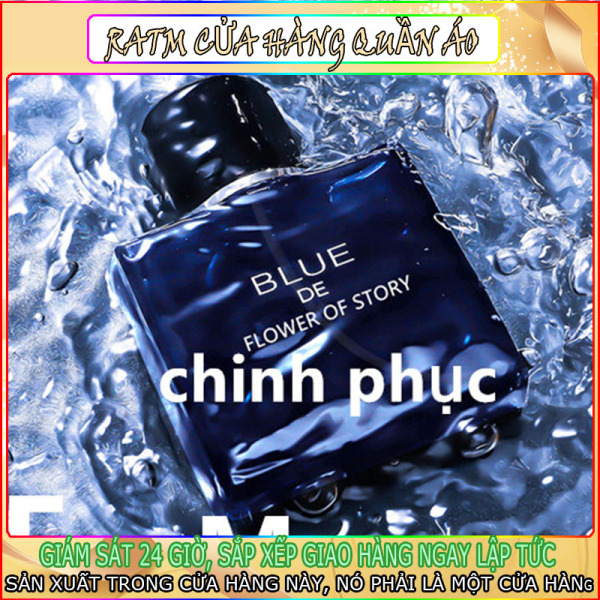 12.12 Hot Deals Nước Hoa Nam Cao Cấp Blue mùi hương nam tính, hương thơm bền lâu chai 50ml siêu tiện lợi cao cấp