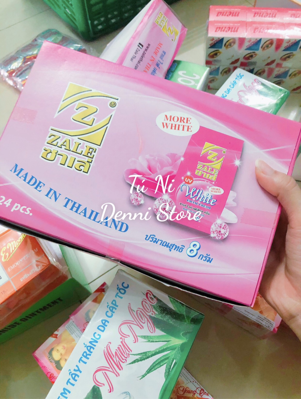 Lố 24 hủ kem Zale thái lan chính hãng nắp hồng
