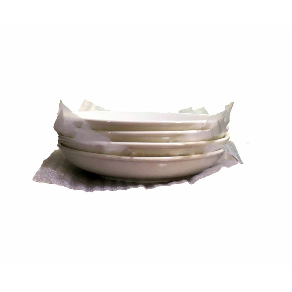 Bộ 6 đĩa sứ cao cấp trắng tinh, dày dặn kích thước 18cm