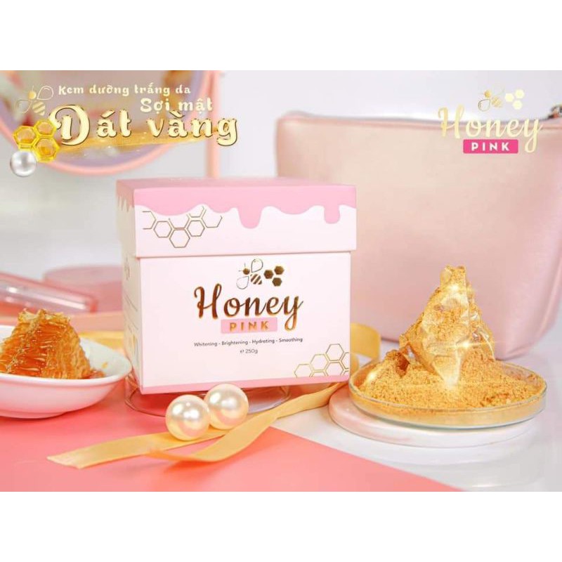 Kem dưỡng trắng da sợi mật ong dát vàng Body Honey Pink (250gr), kem Body Honey Pink, kem body dưỡng trắng da sợi mật ong Body Honey Pink