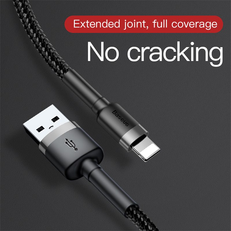 [HCM]Cáp sạc iPhone Baseus cafule Cable USB For lightning bện dù siêu chắc - Hàng chính hãng