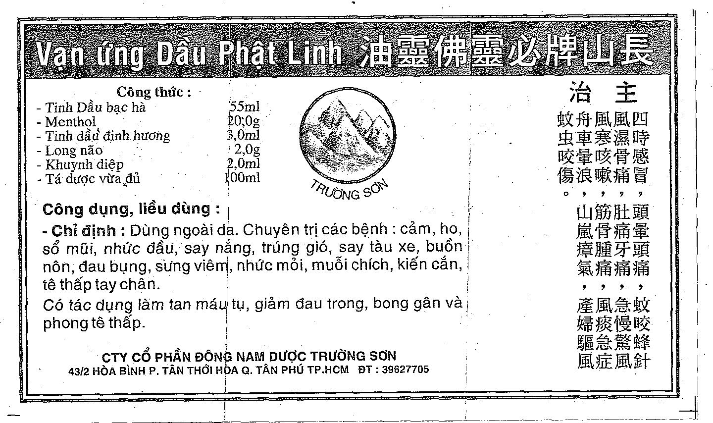 lố (12chai) dầu Phật Linh lớn 5ml