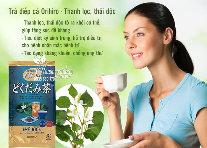 [HCM]Trà Thải Độc Diếp Cá Orihiro Dokudami Tea (gói 60 túi nhỏ)