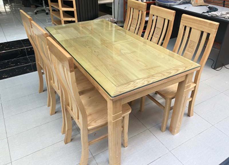 Bộ Bàn Ăn Gỗ Sồi Khuôn tranh 6 ghế , Bộ bàn ăn gỗ Sồi Nga 6 ghế , bộ bàn ăn gỗ cao cấp