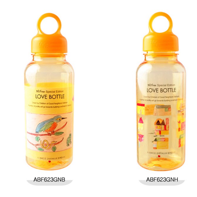 Bình nước Lock&Lock Bisfree in tranh 350ml - Màu vàng - ABF623GNB