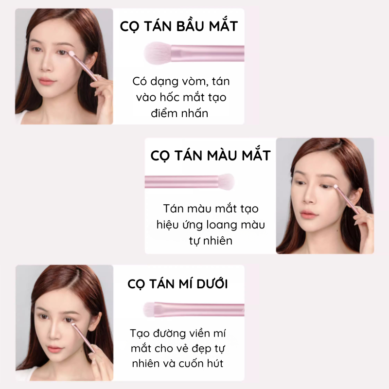 Combo 8 cây cọ RT Real Techniques Daily Eye Essential Set and RT Real Techniques Face Essentials Set Brush