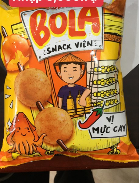 [Oishi] Snack viên vị mực cay Bola 32g (10 gói/bịch)