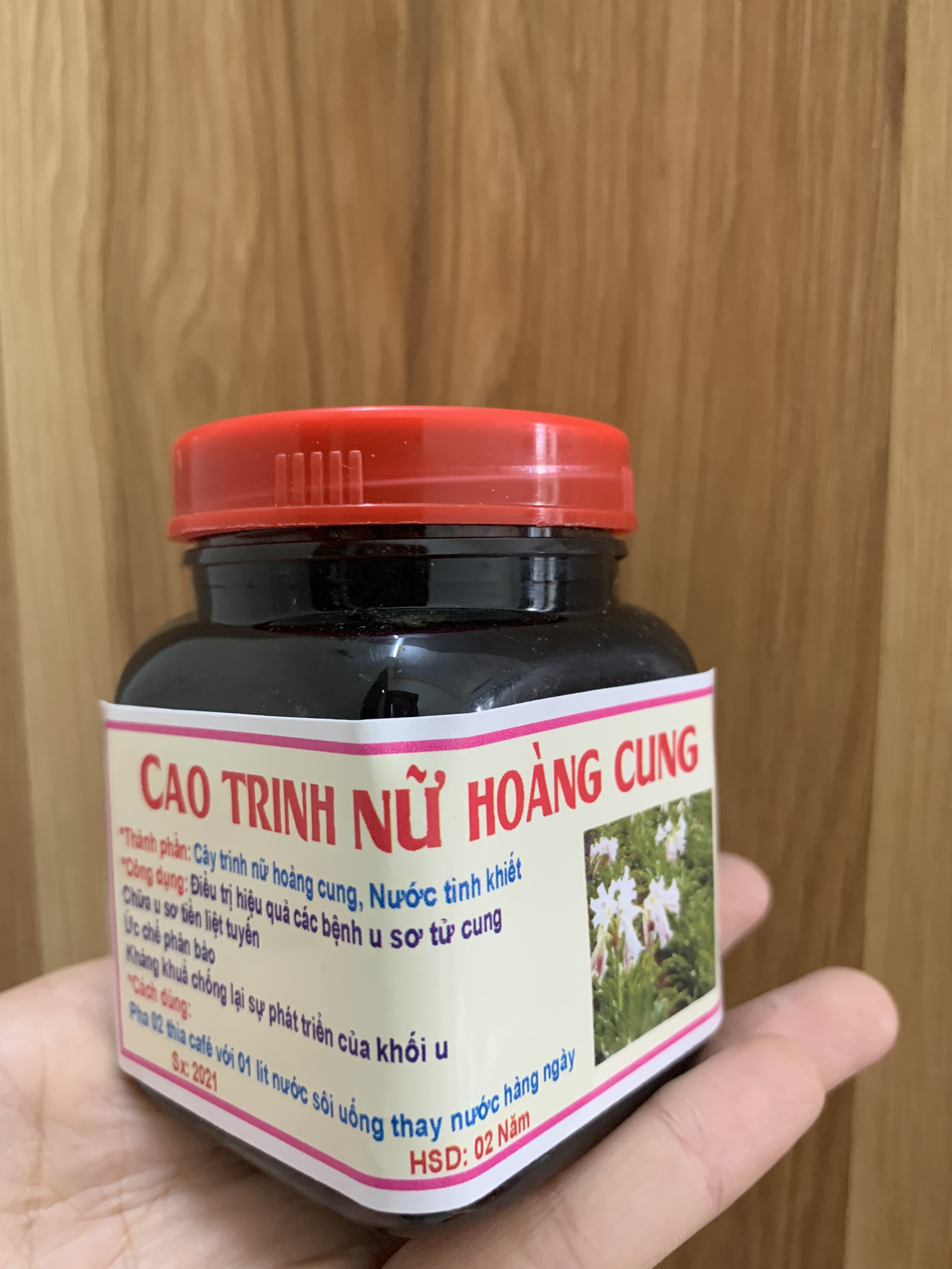 Cao trinh nữ hoàng cung, hộp 200g, cây trinh nữ hoàng cung nấu cao, hàng nguyên chất chất lượng