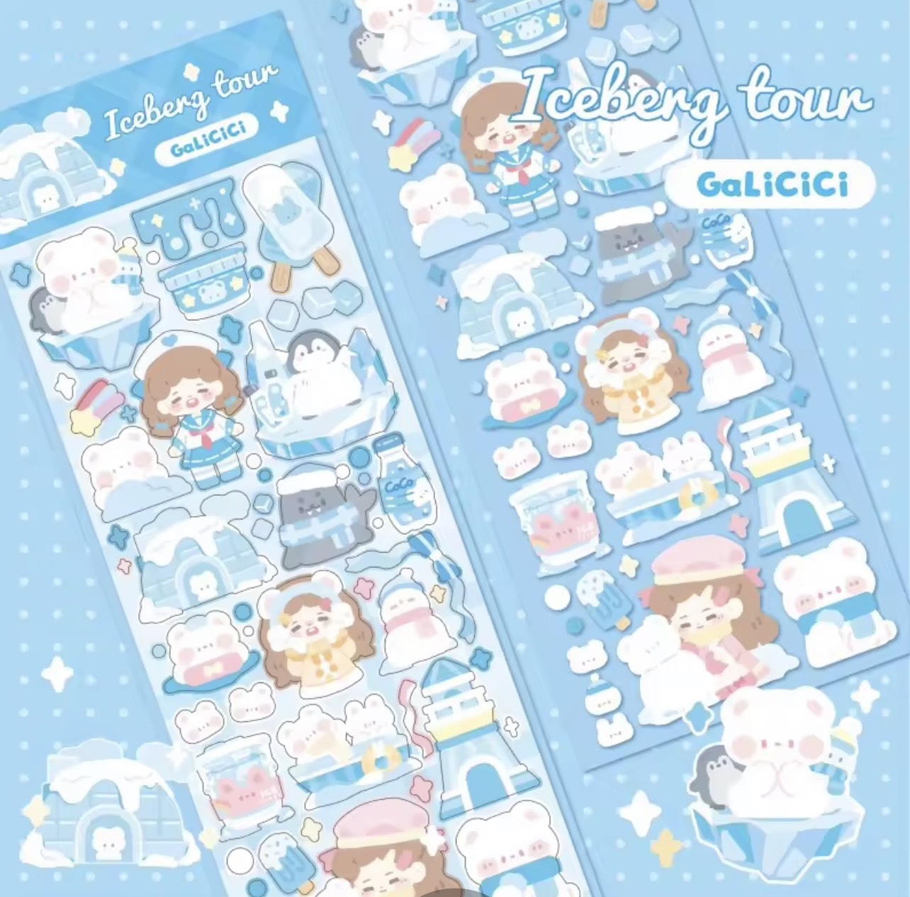 Hình dán sticker trang trí top loader siêu xinh HDT02