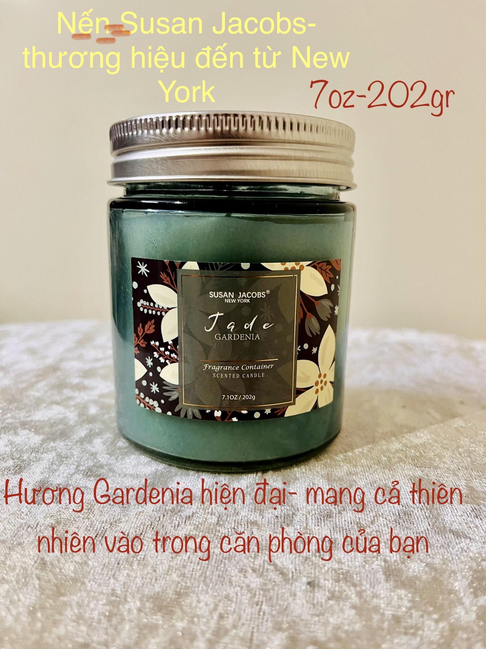Nến thơm Susan Jacobs - nến 1 bấc - 200gr-7.1oz