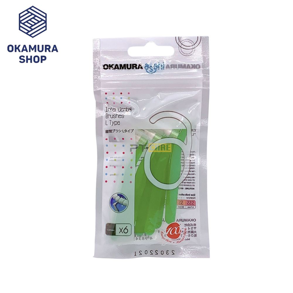 [HCM]Bàn chải kẽ răng Okamura Asahi dạng L
