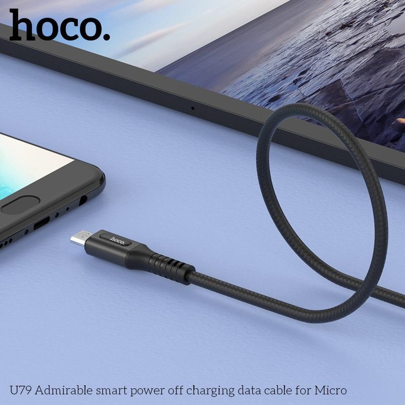Cáp sạc Hoco U79 Micro USB 1.2M - Ngắt điện thông minh